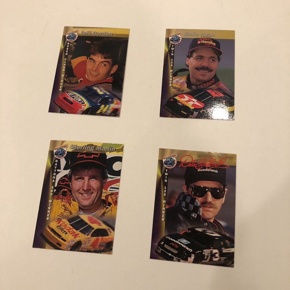 Lot of Four Daytona Beach Nascar Trading Cards
